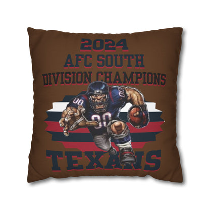 Texans 2024 Division Champs Square Pillowcase