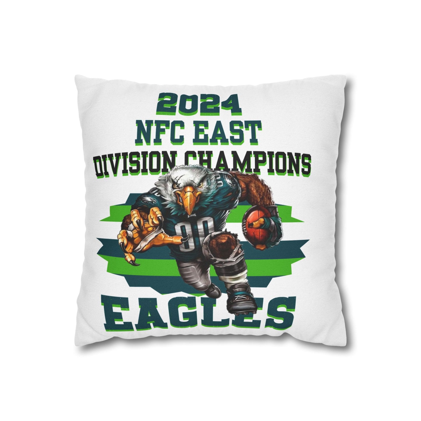 Eagles 2024 Division Champs Square Pillowcase