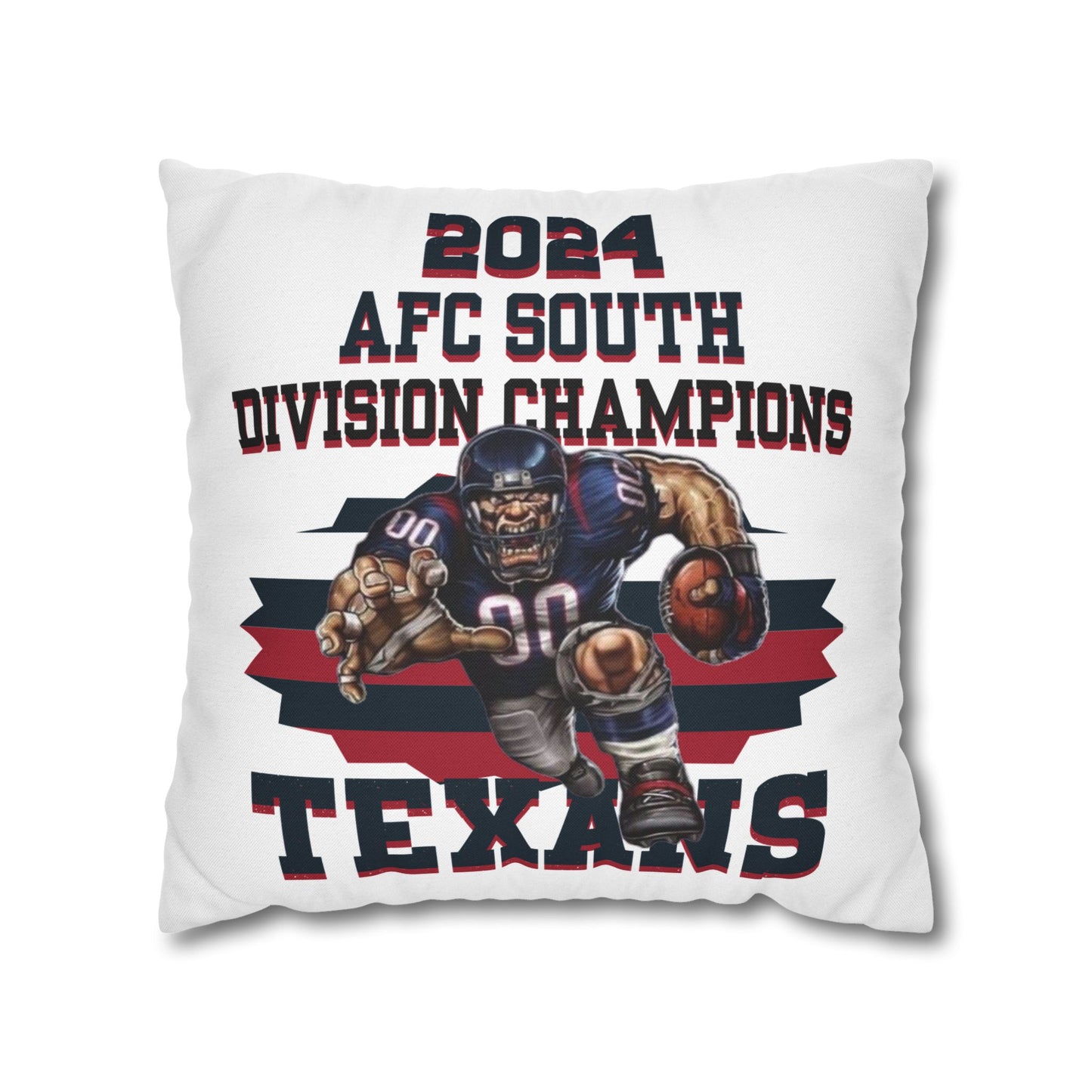 Texans 2024 Division Champs Square Pillowcase