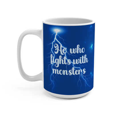 Mug 15oz Gary's Fan Club, He who fights with Monsters, Leonid, Gift for Readers