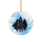 Ceramic Ornaments: "He who fights with Monsters" Funny Quirky Jason Asano, Shade, Gordon, and Colin Inspired Decor (1pc, 3pcs, 5pcs, 10pcs), Double-Sided, Christmas Tree,