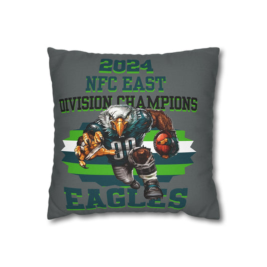 Eagles 2024 Division Champs Square Pillowcase