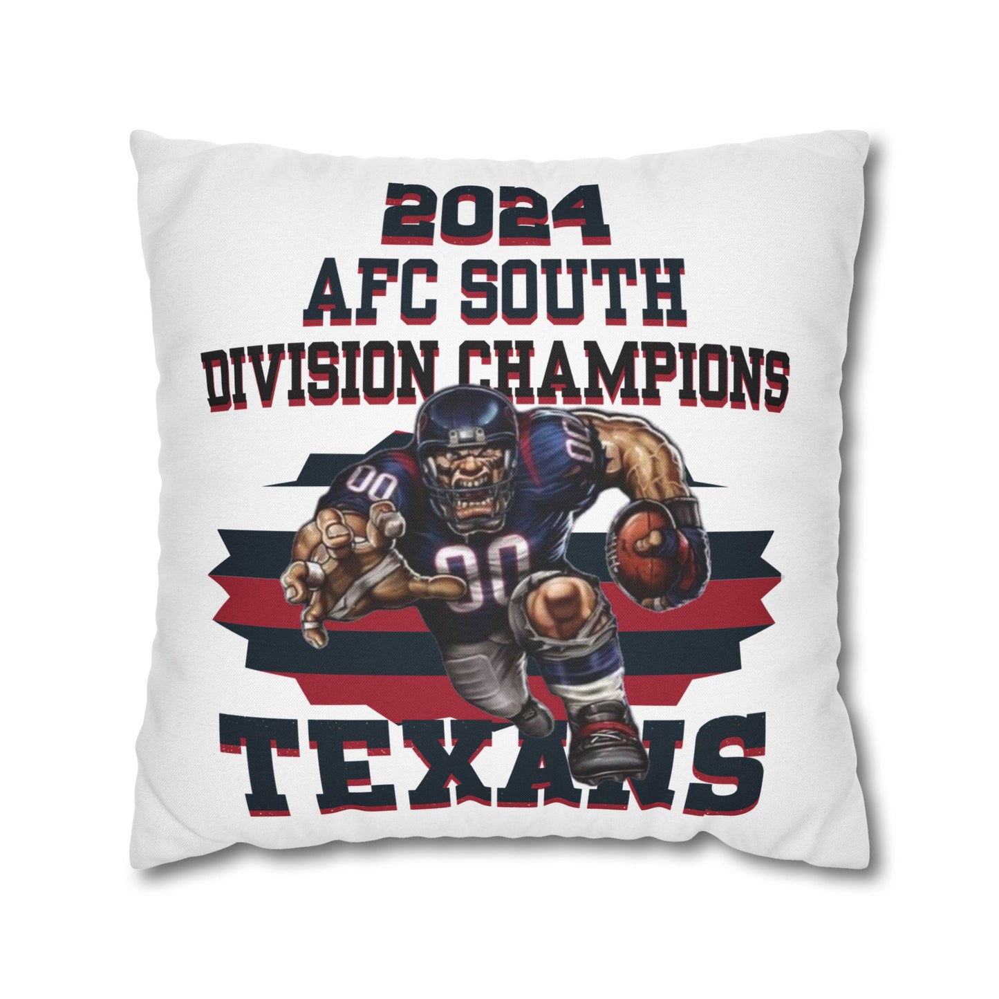 Texans 2024 Division Champs Square Pillowcase