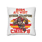 Chiefs 2024 Division Champs Square Pillowcase