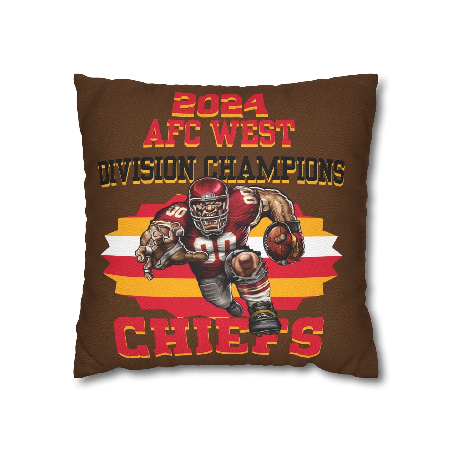 Chiefs 2024 Division Champs Square Pillowcase