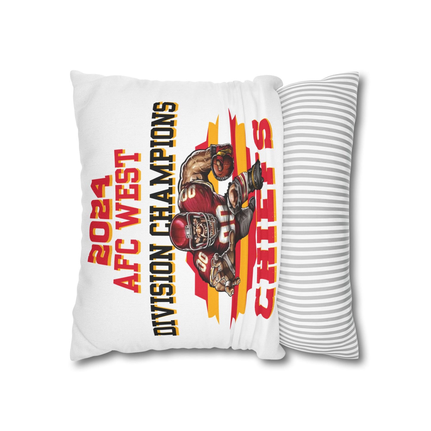 Chiefs 2024 Division Champs Square Pillowcase