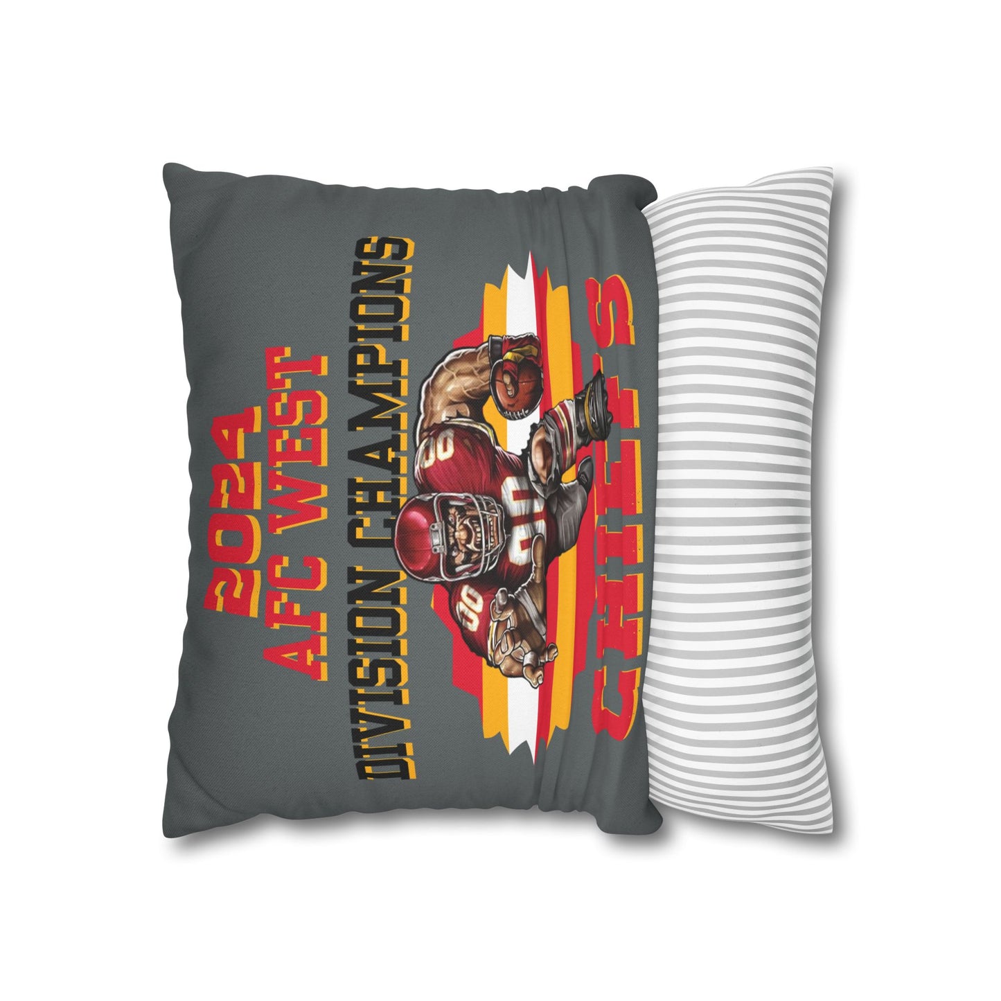 Chiefs 2024 Division Champs Square Pillowcase