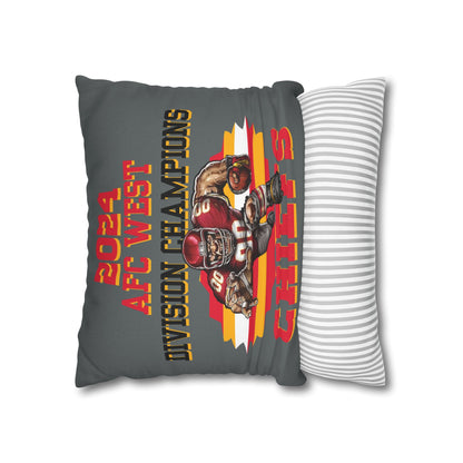 Chiefs 2024 Division Champs Square Pillowcase