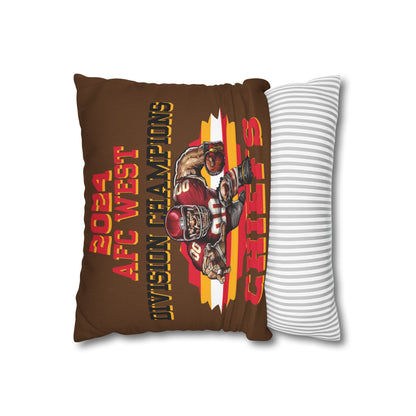 Chiefs 2024 Division Champs Square Pillowcase