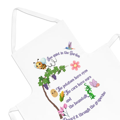 Apron, Cute Bumble Bee Saying 'I Heard It Through The Grapevine', Kitchen Apron, Funny Cooking Gift, Chef Apron, Cooking Apron