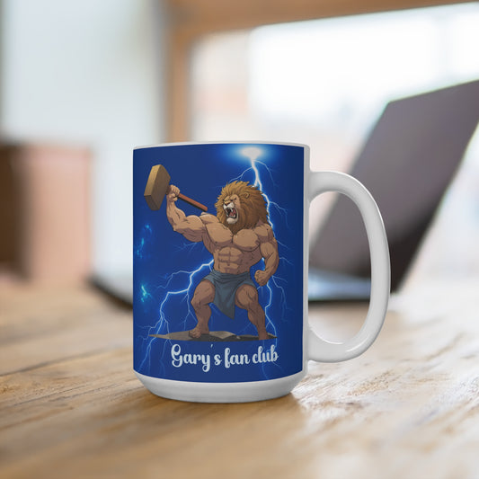 Mug 15oz Gary's Fan Club, He who fights with Monsters, Leonid, Gift for Readers