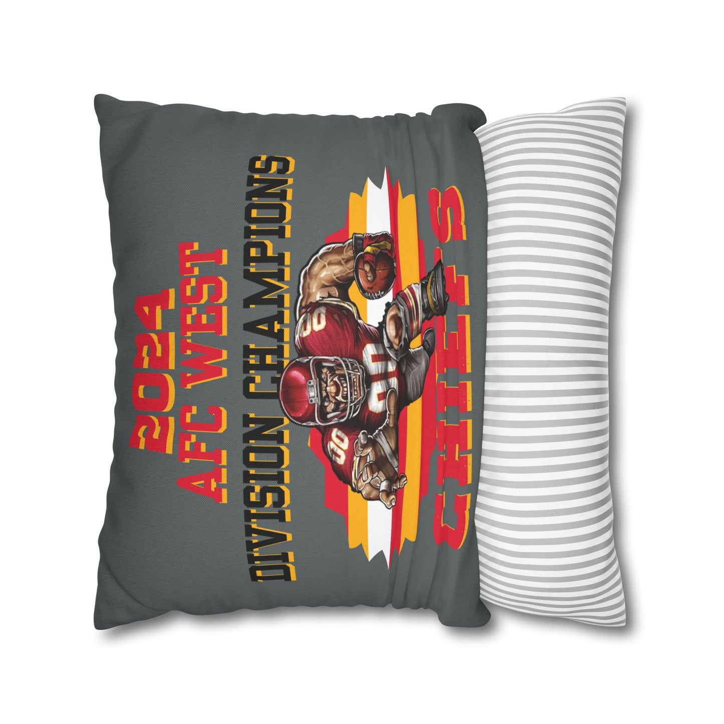 Chiefs 2024 Division Champs Square Pillowcase