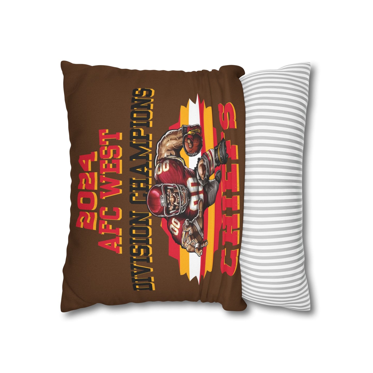 Chiefs 2024 Division Champs Square Pillowcase