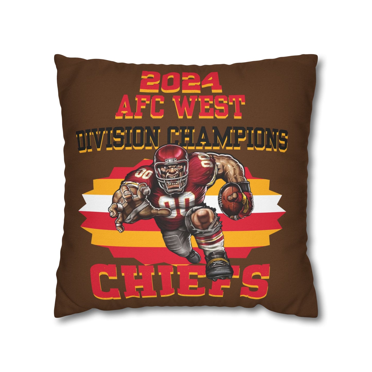 Chiefs 2024 Division Champs Square Pillowcase