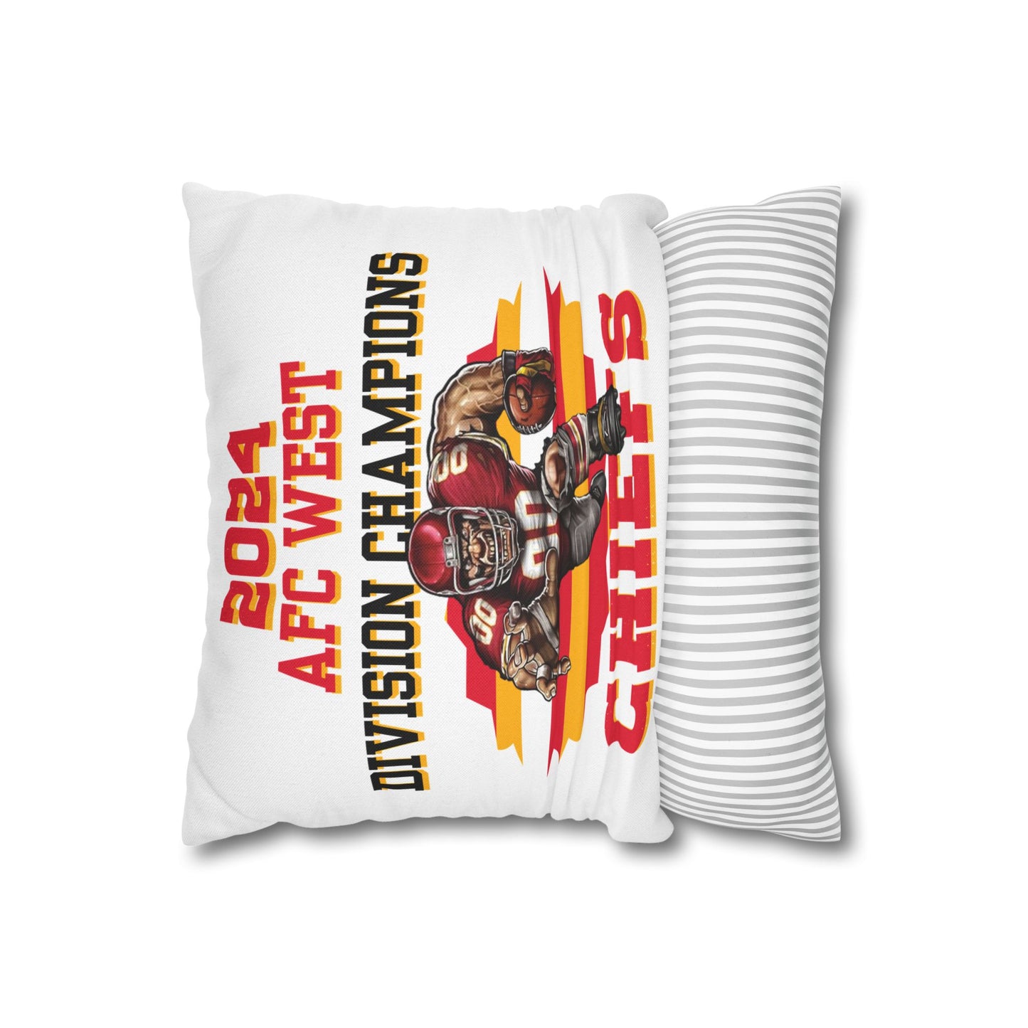 Chiefs 2024 Division Champs Square Pillowcase