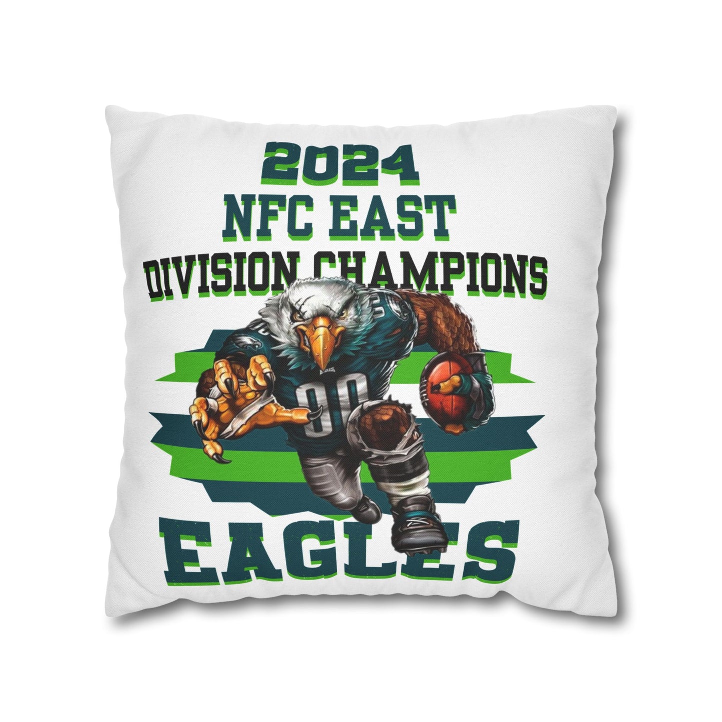 Eagles 2024 Division Champs Square Pillowcase