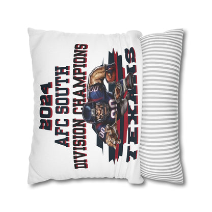 Texans 2024 Division Champs Square Pillowcase