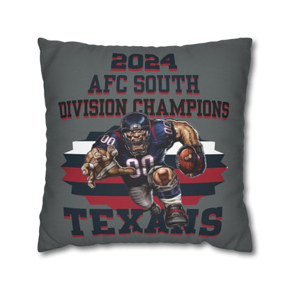 Texans 2024 Division Champs Square Pillowcase