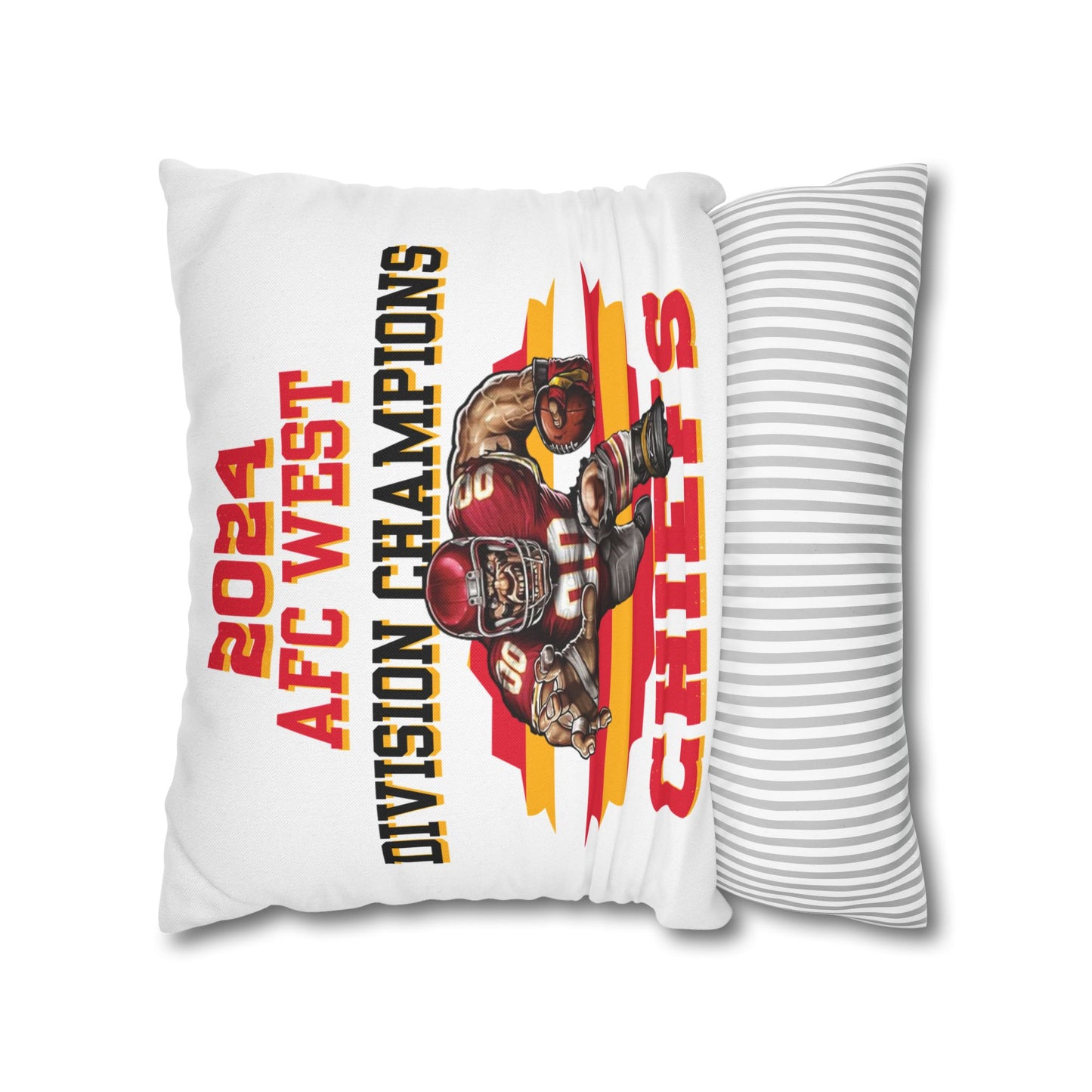 Chiefs 2024 Division Champs Square Pillowcase