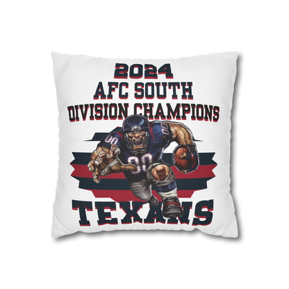 Texans 2024 Division Champs Square Pillowcase