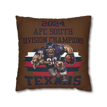 Texans 2024 Division Champs Square Pillowcase