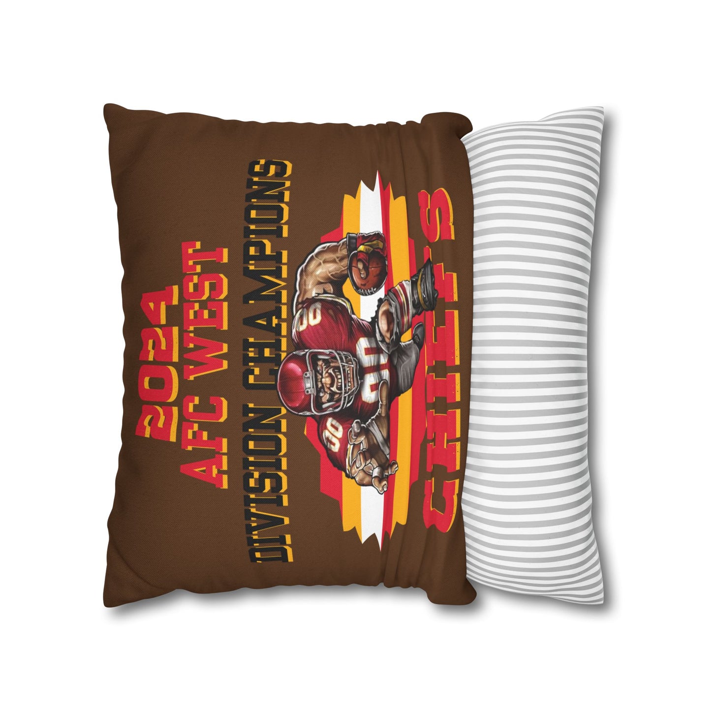 Chiefs 2024 Division Champs Square Pillowcase