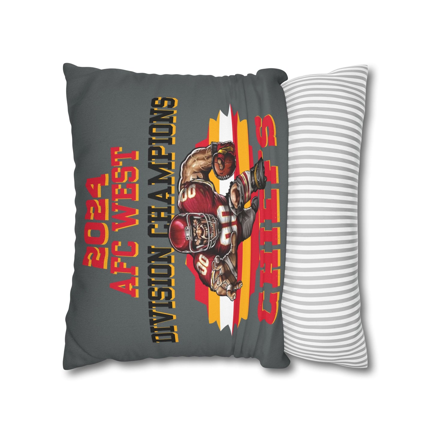 Chiefs 2024 Division Champs Square Pillowcase