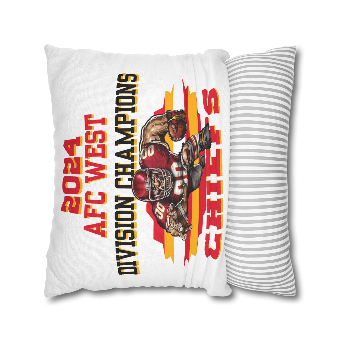 Chiefs 2024 Division Champs Square Pillowcase