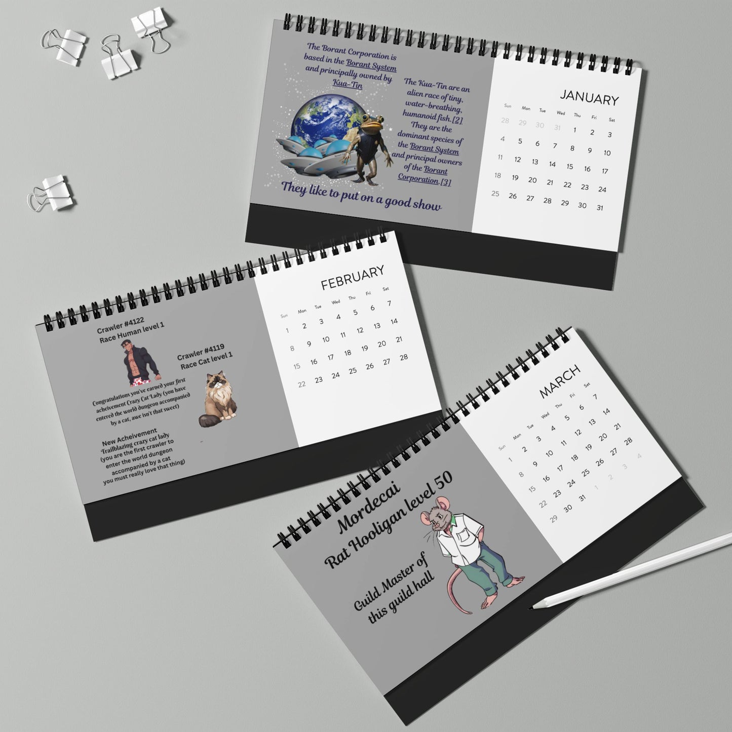 2026 Dungeon Crawler Carl Desktop Calendar